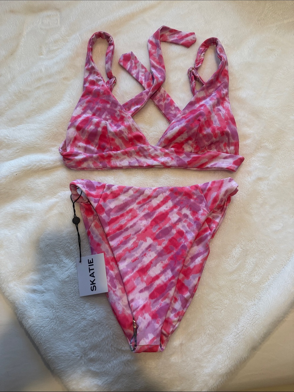 SKATIE swim set pink/purple tie dye
